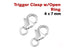 Sterling Silver Trigger Clasp With Open Ring Attached,4X7 mm  (SS/857)